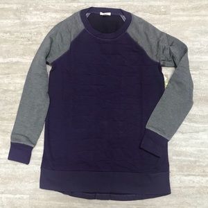 NWT Pink Lotus Quilted Pullover Sweater Plum